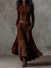 Michele | Suede Dress with Belt