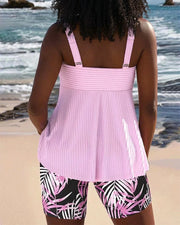 Daphne™ | Bright Ribbed Tankini Shorts