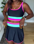 Myra™ | Elegant Three-Piece Color Block Swimsuit