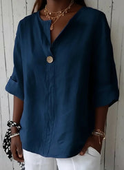 Lunae - Casual V-Neck Blouse