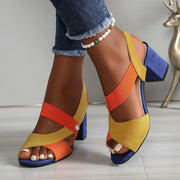 Elara | Cross Strap Comfort Heels