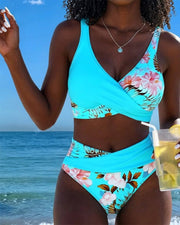 Jolina™ | Floral Contrast Split Bikini