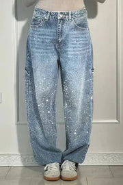 Viktoria - High-Waist Glitter Jeans