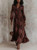 Marlena | Midi Dress with Paisley Print and Zipper in the Neckline