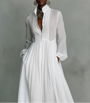 Serenae | Flowing Button-Front Maxi Dress