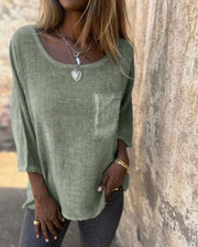 CEMAGI - Casual Cotton and Linen T-shirt