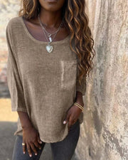 CEMAGI - Casual Cotton and Linen T-shirt
