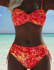 Elina™ | Abstract Print Thin Straps Bikini
