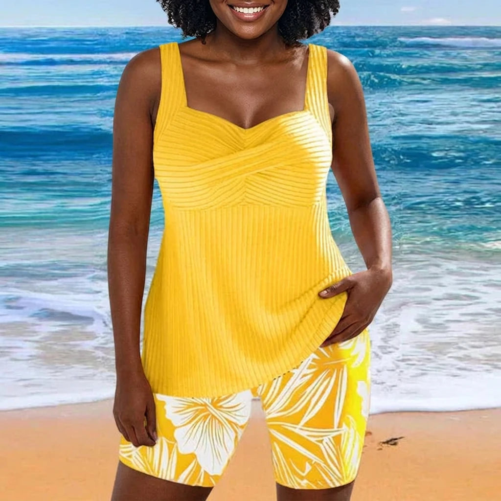 Bernice™ | Stylish Ribbed Tankini Shorts