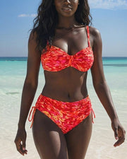 Elina™ | Abstract Print Thin Straps Bikini
