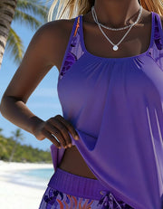 Barbara™ | Elegant Ocean Print Split Tankini