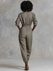 Megan | Linen and Cotton Jumpsuit