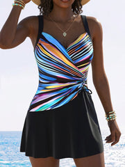 Liona | Striped Tankini Set