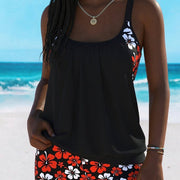 Camillee | Red Floral Tankini Set