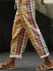 ZENARIAH – COMFORTABLE CHECKERED PANTS