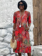 Maya™ Vibrant Midi Dress