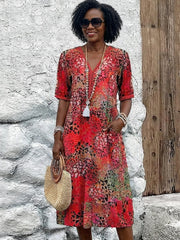 Maya™ Vibrant Midi Dress