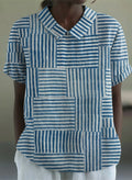 Amelia | Striped Patchwork Shirt