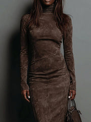 Avaah | Suede Midi Dress