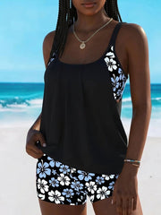 Isabellah | Blue Floral Tankini Set
