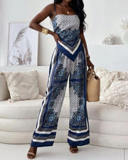 Helen | Vacation Ready Stylish Lace-Up Vest & Pants Two-Piece Set Dress