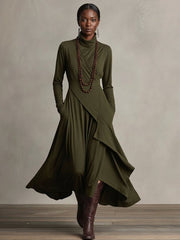 Nathalie | Elegant Draped Dress
