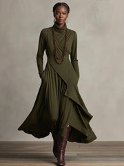 Nathalie | Elegant Draped Dress