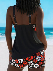 Camillee | Red Floral Tankini Set