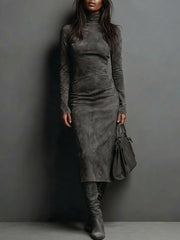 Avaah | Suede Midi Dress