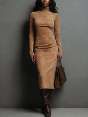 Avaah | Suede Midi Dress