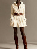 Vintage Red and Brown Checked Mini Dress (Includes Belt)