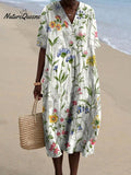 Women's Vintaje Floral Casual Flowing Dress