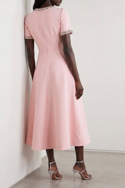 Zoe Bow with Crystal Embellished Midi Dress